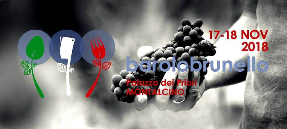 Locandina dell'evento Barolo Brunello a Montalcino del 17-18 novembre 2018